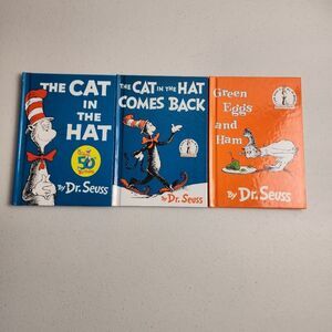 Dr. Seuss Hardcover Lot of 3 Books – Cat in the Hat, Cat Comes Back, Green Eggs
